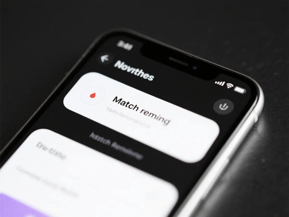 赛程提醒与通知示意